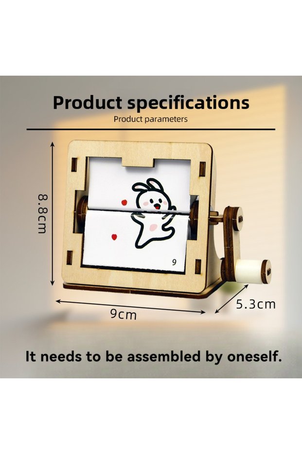Material package Lovely Rabbit Rotating Science Handmade Craft Creative DIY Handmade Material Kit Ha