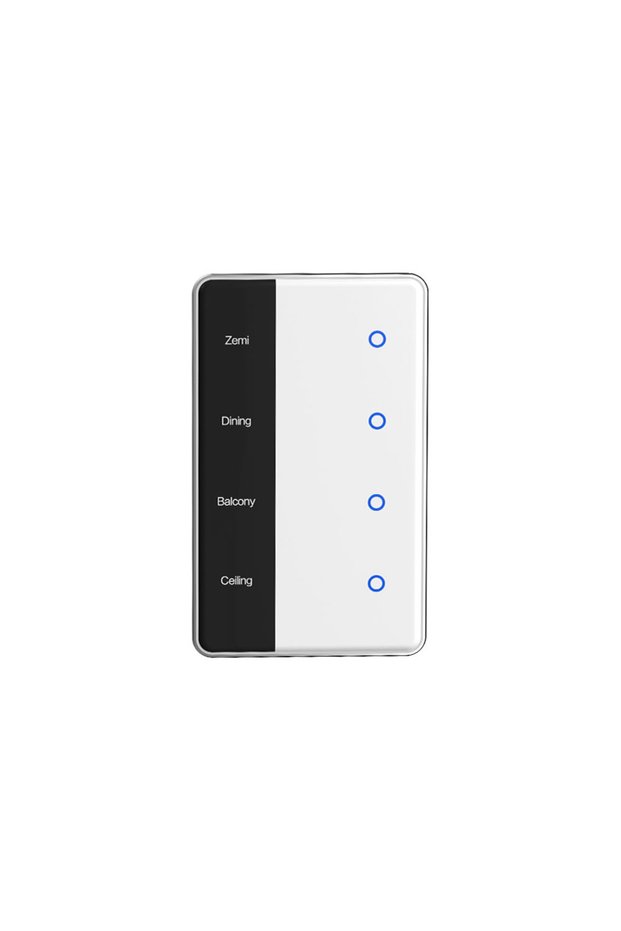 4 Gangs Zemismart DIY Name Switch Zigbee Smart Display Screen Touch Light Switch US Type Works with