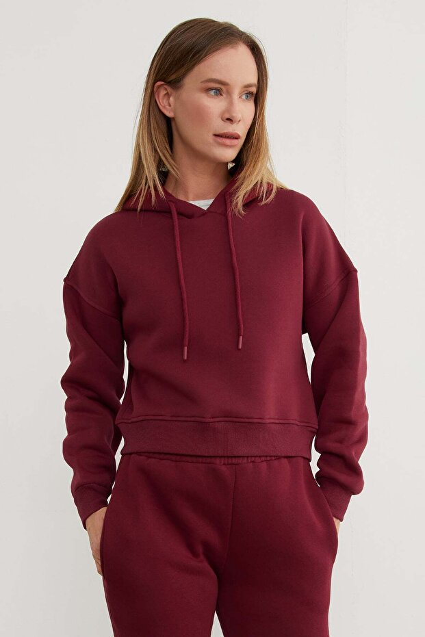 3 Thread Basic Hooded Sweatshirt - 4