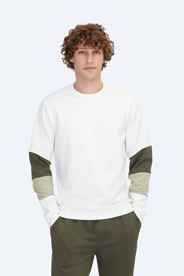 Ecru Crew Neck Sweatshirt