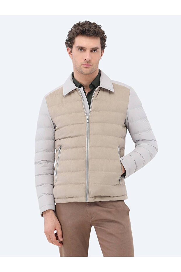 معطف منسوج كاجوال بياقة أطفال من Stone Regular Fit
