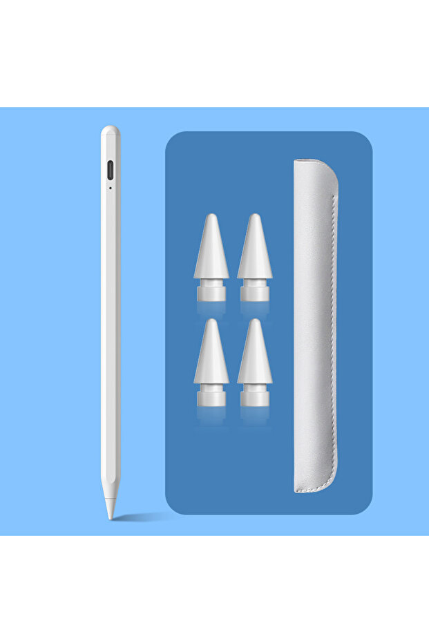 قلم واحد، 4 رؤوس، وحافظة واحدة، قلم بلوتوث للكتابة والرسم لأجهزة iPad من 2018 إلى 2025، متوافق مع قلم Apple Pencil 2 و iPad.