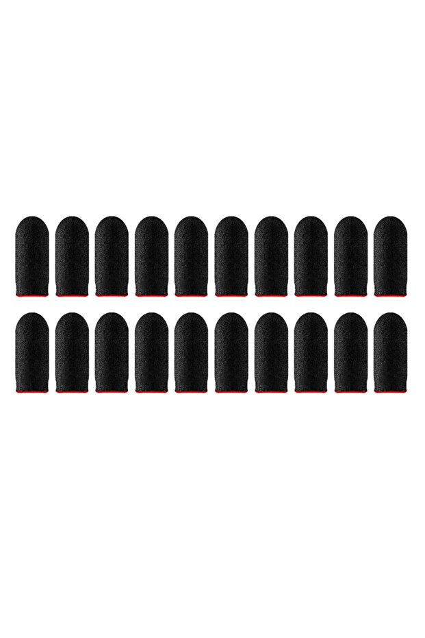 Red ( 20pcs ) 20Pcs New Finger Cover Game Controller Suitable For PUBG Anti Sweat Scratch Touch Scre