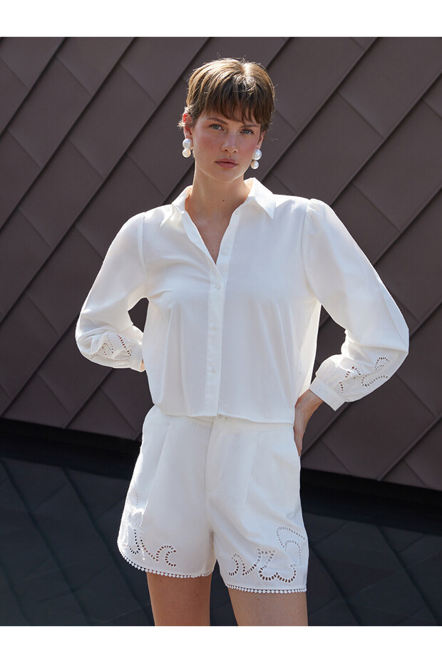 Lcw Vision White Brode Women's Shorts