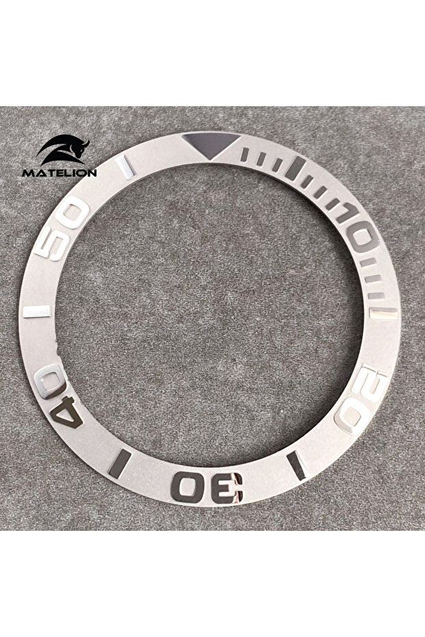 ceramic silver MATELION 38mm Ceramic Alloy Watch Bezel Insert Ring Slope Fit 40mm Watch Case NH35 NH
