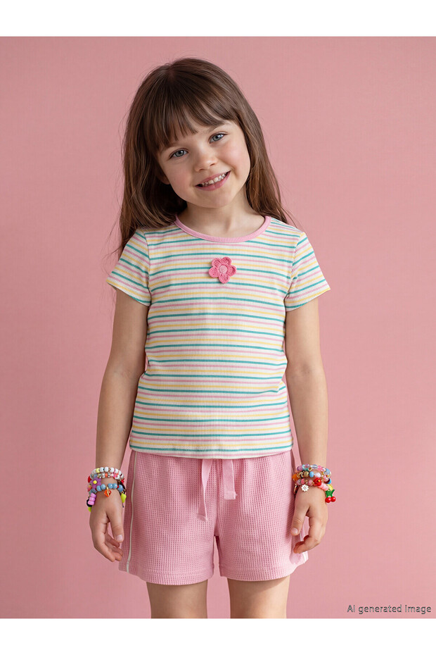 New Season Lcw Kids White Printed Boys' T-Shirt Set