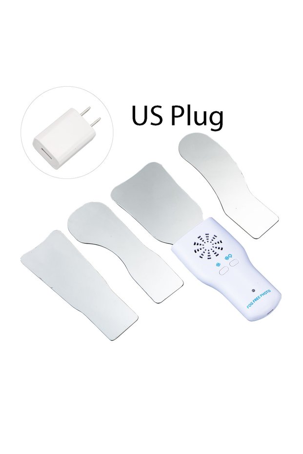 US Plug Dental Anti-Fog Mirrors Set Mirror With LED Light Orthodontic Reflectors Fog Free Intraoral