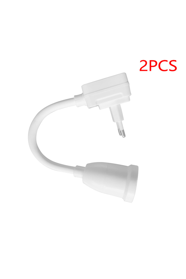 WHITE E27 Direct Plug in Swivel Head E27 Socket Bulb Holder with Switch EU Plug LED Table Lamp Hose