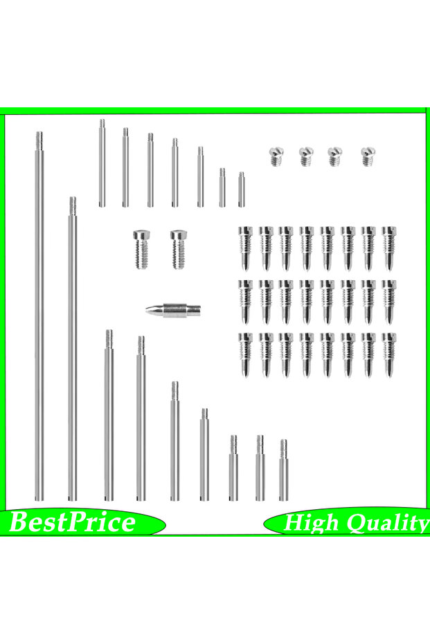 Alto Saxophone Accessory Set 16 Threaded Shaft Rods + 32 Small and Large Screws + 1 Tapered Shaft...