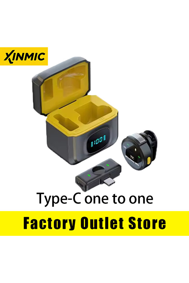 ميكروفون XinMic J6 اللاسلكي الصغير من النوع C، مزود بخاصية إلغاء الضوضاء، متوافق مع أجهزة iPad وAndroid