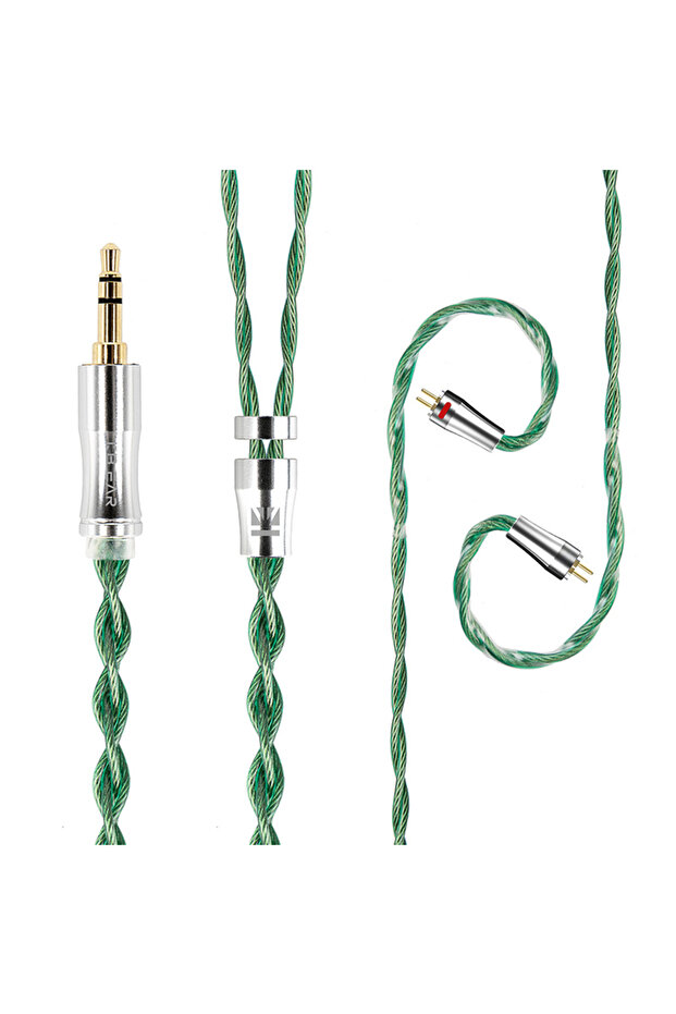 1.2m green 2pin3.5 KBEAR Aegis Wire MH04 4 Cores High-purity Silver-plated OFC HiFi Headphone Upgrad