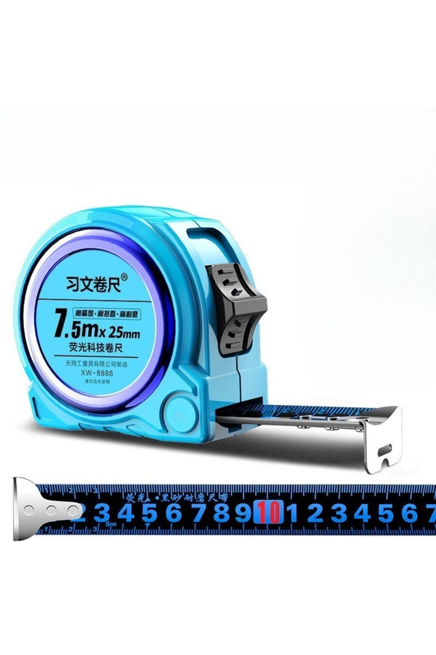 7.5M25MM 3M/5/7.5M/10M New High-Precision Tape Measure Thickened and Wear-Resistant Telescopic Blue