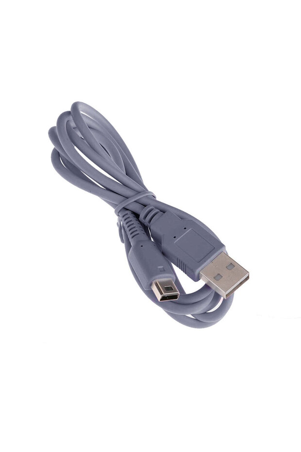 كابل شحن USB رمادي اللون من JCD بطول 1 متر لوحدة تحكم Wii U، سلك شاحن لنقل البيانات والطاقة، مناسب لوحدة تحكم ألعاب Wii U.