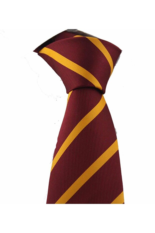ربطة عنق مخططة باللون الأصفر والأحمر GS-1