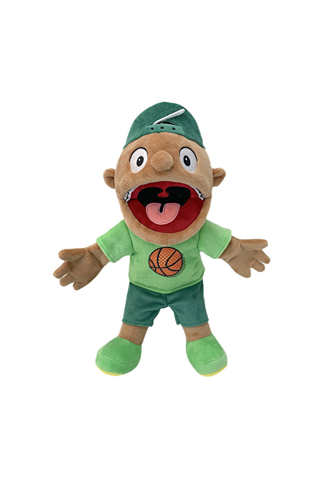 green Jeffy Hand Puppet Feebee Rapper Zombie Plush Doll Toy Talk Show Muppet Parent-child Activity P