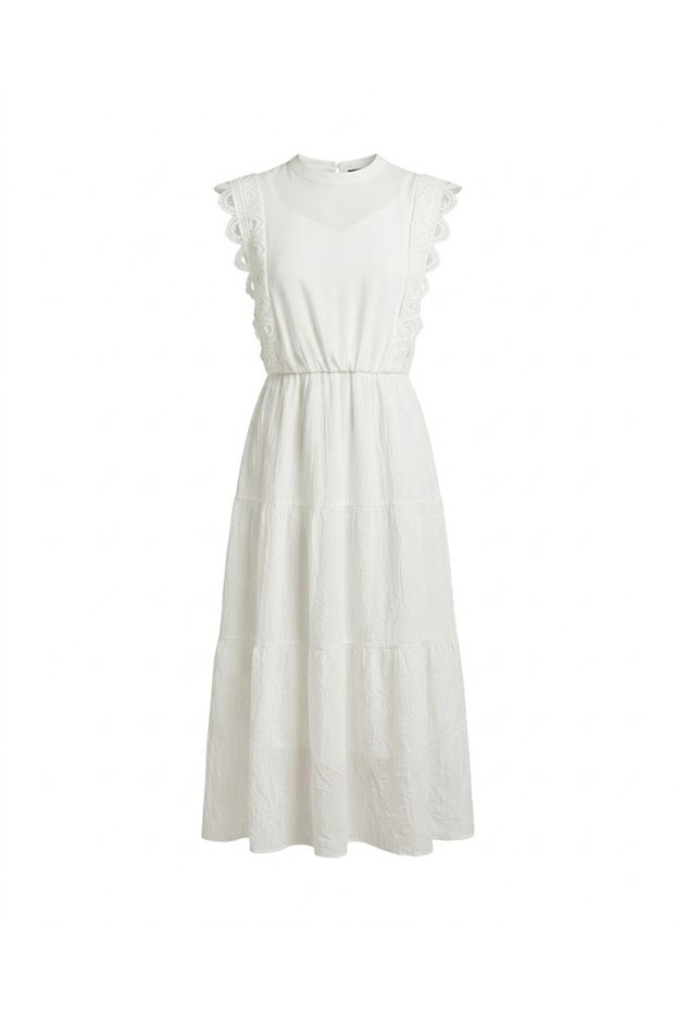 Ecru Laced Lined Dress