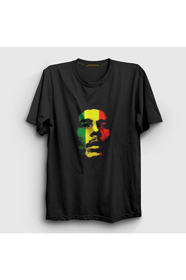 Unisex Black Ethiopia Bob Marley T-Shirt 264780 Tt