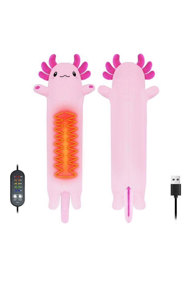 Pink USB Electric Heating Pad for Period Cramps & Menstrual Pain Relief Women Soft Neck Heated Pillo