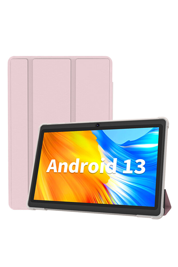 كمبيوتر لوحي Pritom مقاس 7 بوصات، وردي، Android 13 رباعي النواة، ذاكرة وصول عشوائي 4 جيجابايت (2+2 جيجابايت افتراضية)، وذاكرة 32 جيجابايت، WiFi، كاميرا مزدوجة