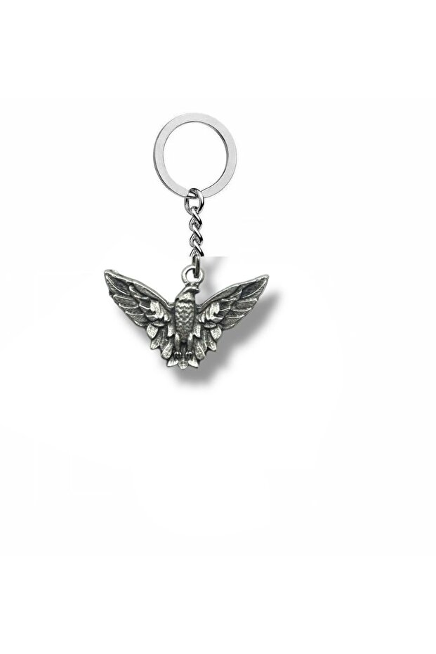 Sky Wanderer – Unisex Metal Keychain with Albatross Bird Figure