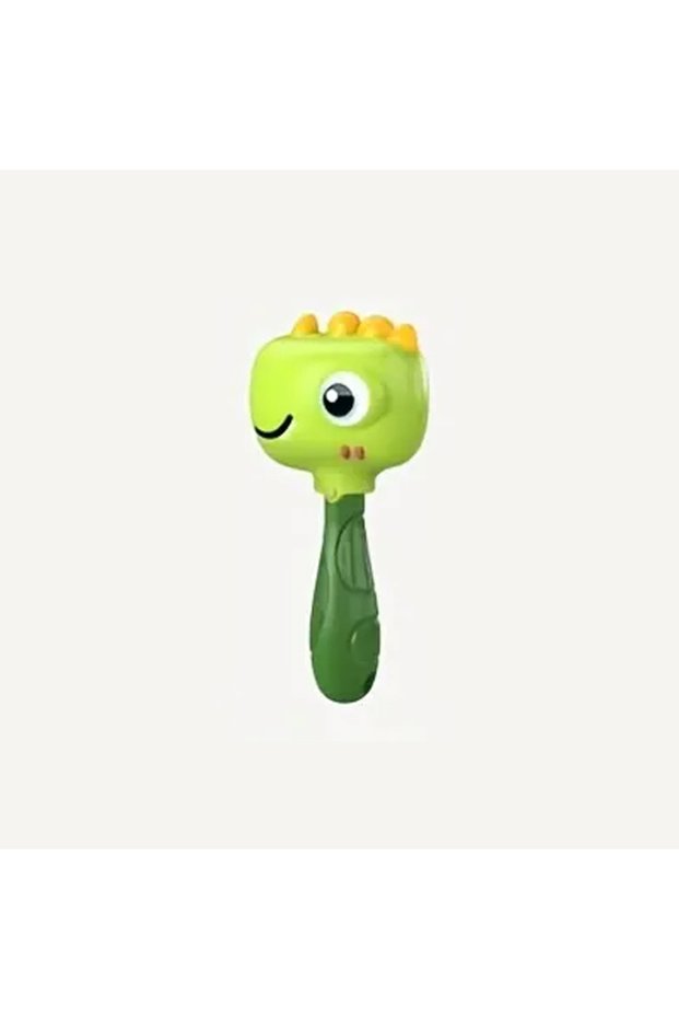 green dinosaur Cartoon Rattle, Newborn Sensory Grasp Toy, Chew-Safe Early Ed Handbell for Xmas & Bda