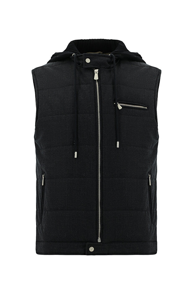 Hooded Sports Italian Wool Vest