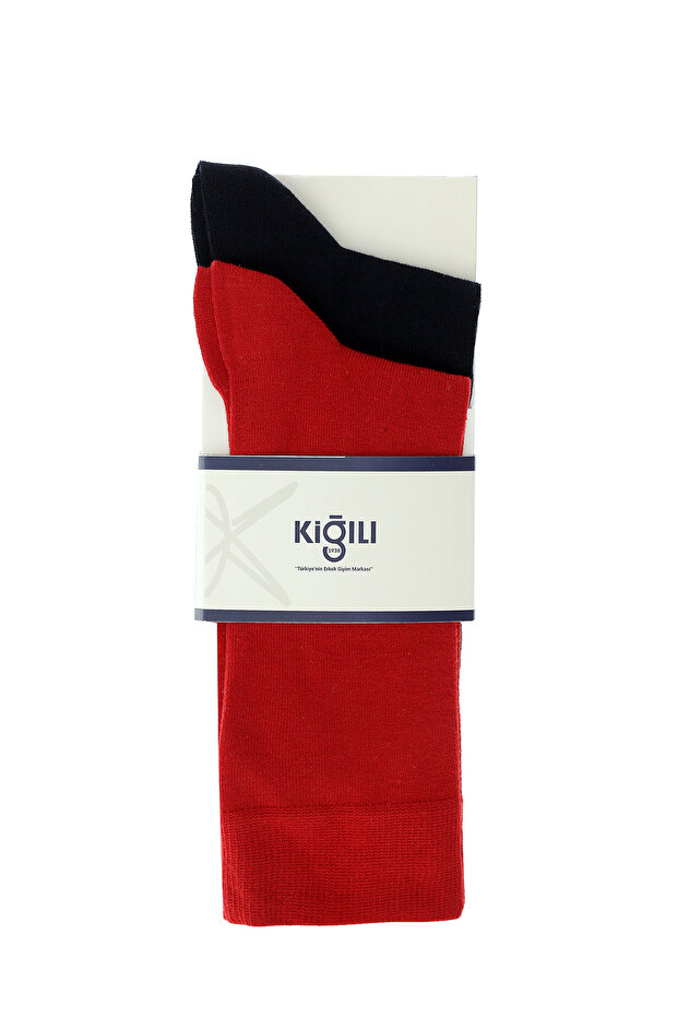 Set of 2 Plain Cotton Socks
