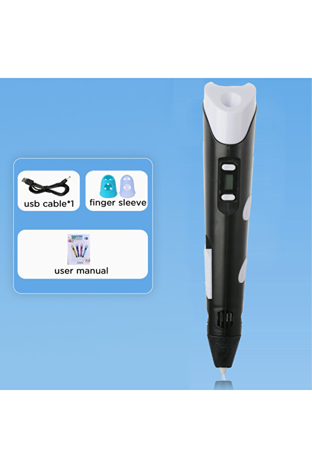 USB no adaper NO BOX 3D Pen With LCD Screen Compatible PLA Filament Toys 3D Drawing Printing Pen for