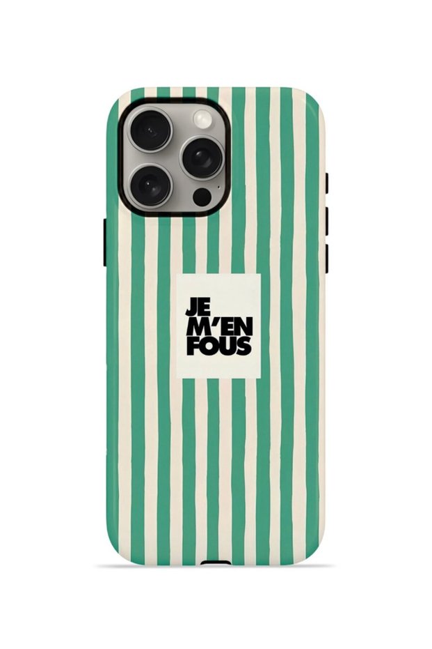 iPhone 15 Pro Max Vorian Double Layer Case Je m En Fous Green