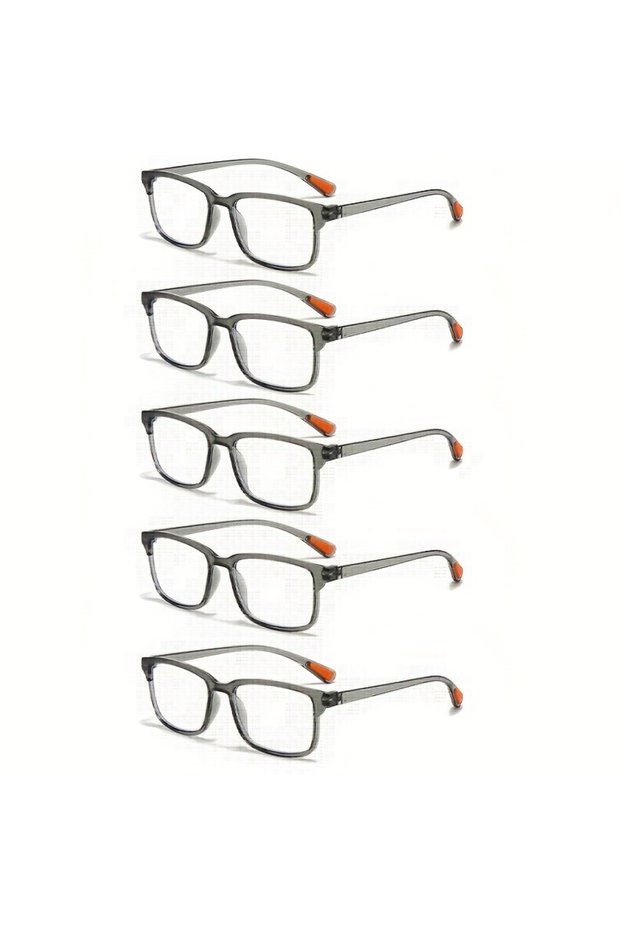 +150 5PCS GRAY 5 PACK Reading Glasses Anti-Blue Light Blue Film Men Women Presbyopic Eyewear Glasse