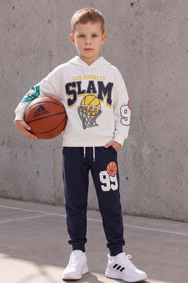 Los Angeles Printed Hooded Boys' 2-Piece Set
