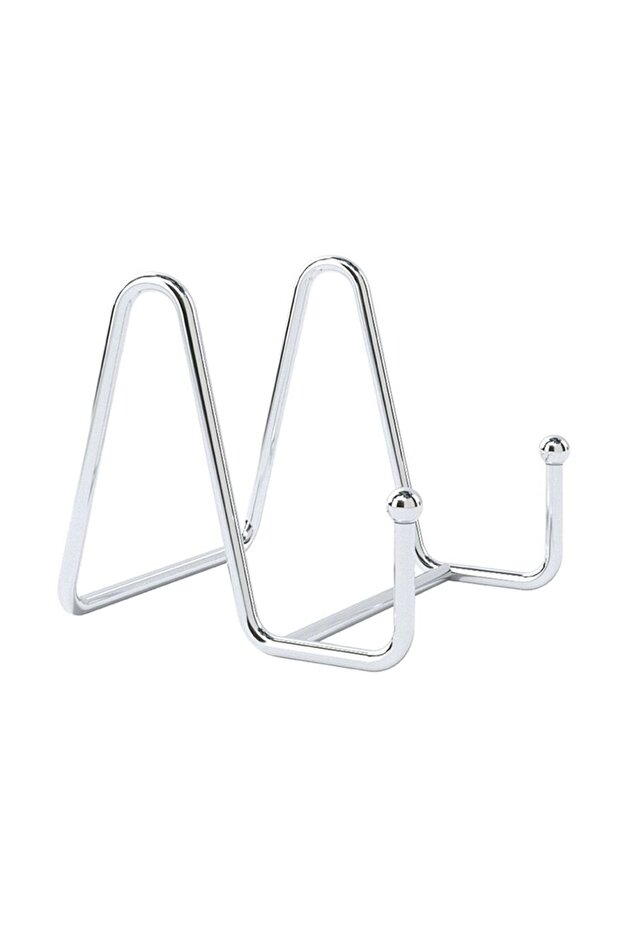 silver-S Plate Display Stand Picture Easel Metal Plate Stands Holder Display Pictures Frame Photo De