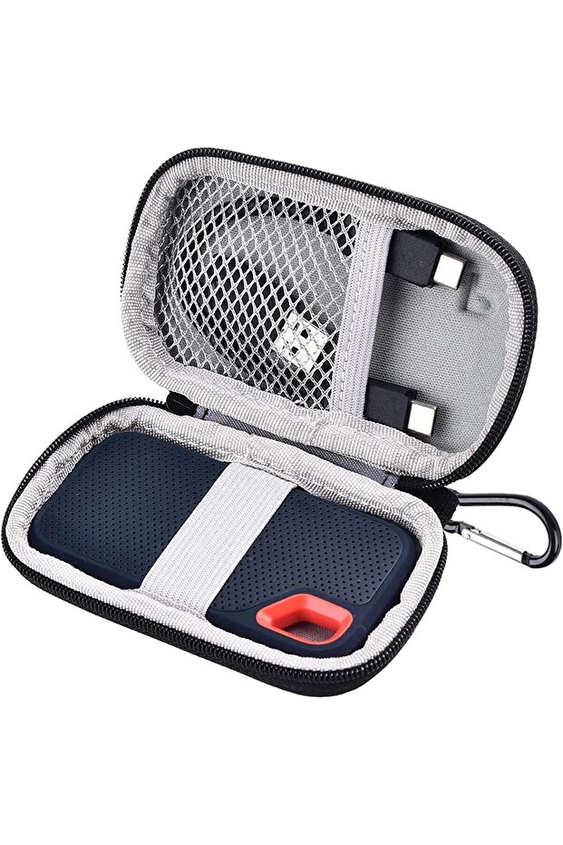حافظة SSD سوداء لـ SanDisk Extreme Portable SSD و Extreme PRO، حقيبة تخزين واقية صلبة