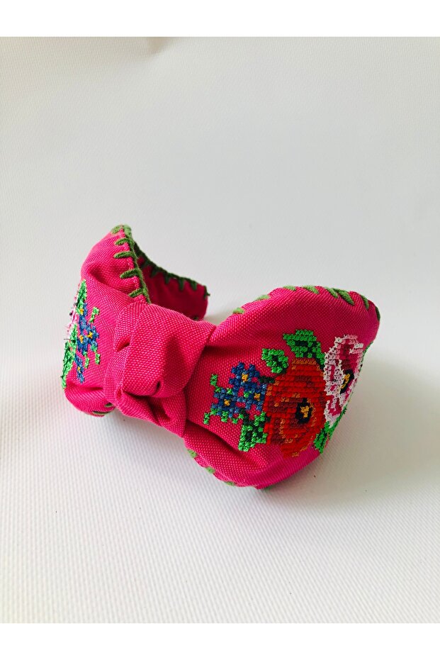Hand-Embroidered Bohemia Crown with Canvas Embroidery