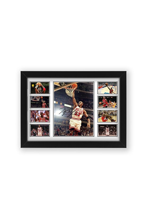 Alayra Framed Michael Jordan Signed Poster Print - Limited Edition Autograph Artwork (Framed, A4 (30x21cm))