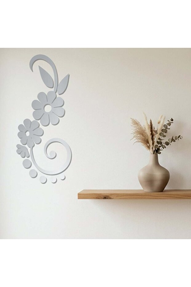 منحوتة أكريليك - ورود - AC-312026007- - فضي مقاس 105x45