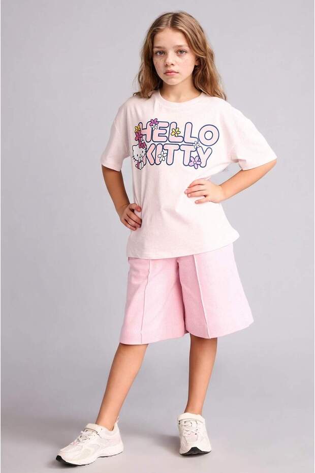 100% Cotton Wide Leg Shorts for Girls G7666A826Hs