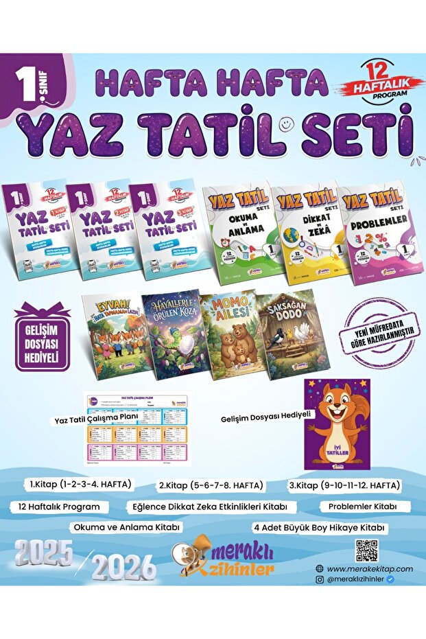 meraklı zihinler 1.SINIF YAZ TATİL SETİ (2025-2026)