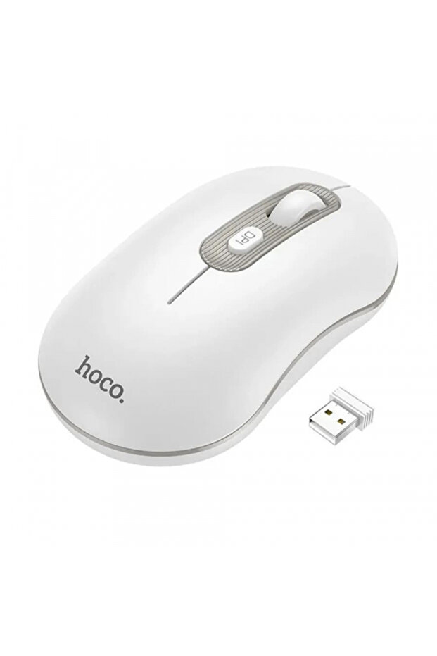 Mouse Wireless HOCO GM21, 1600DPI, Alb - 1