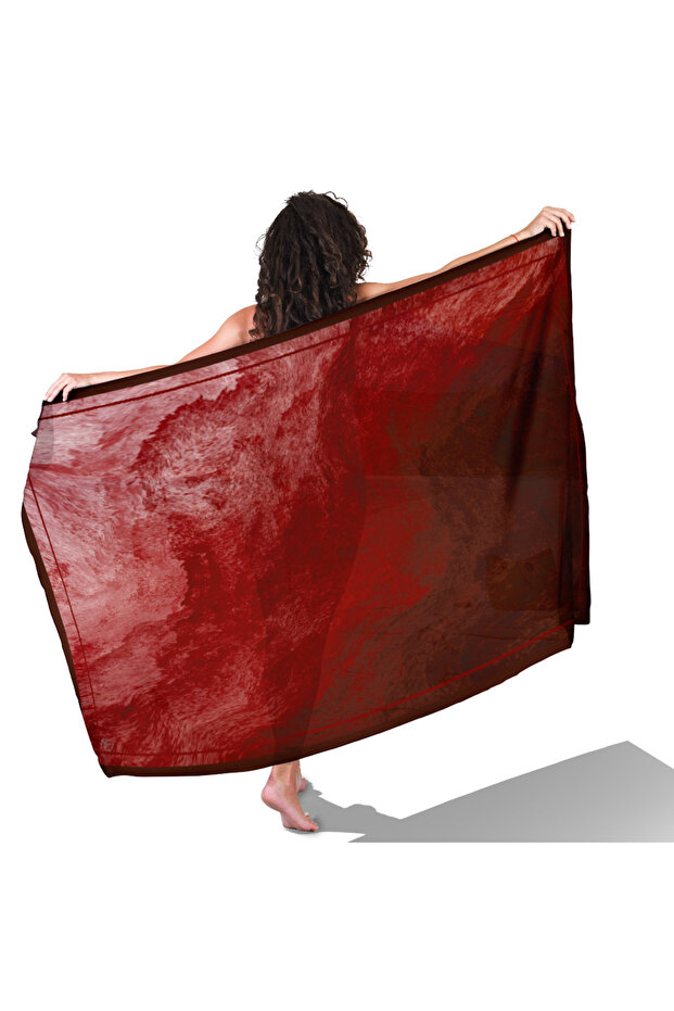 Mystic Smoke Velvet Patterned Non-See-Through Satin Pareo