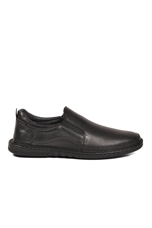 Premium Black Genuine Leather Men's Casual Shoes 2297 m