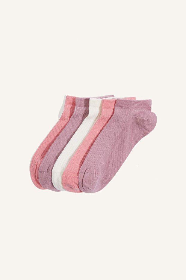 Women's 5-Pack Cotton Booties Socks F5655Axns