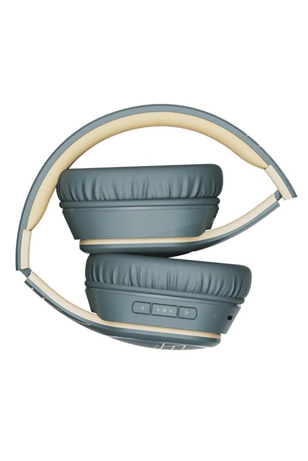 Casti Bluetooth Over-Ear P7, Microfon (Gri) - 3