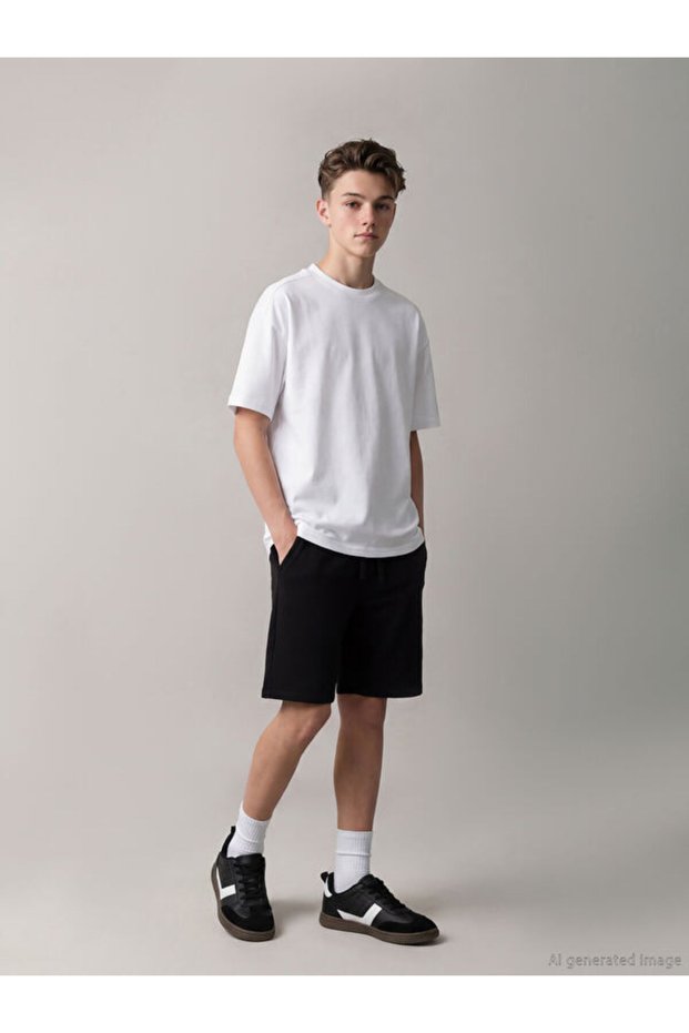 I Beli Corded Waist Boys' Pique Shorts from Freezen Store