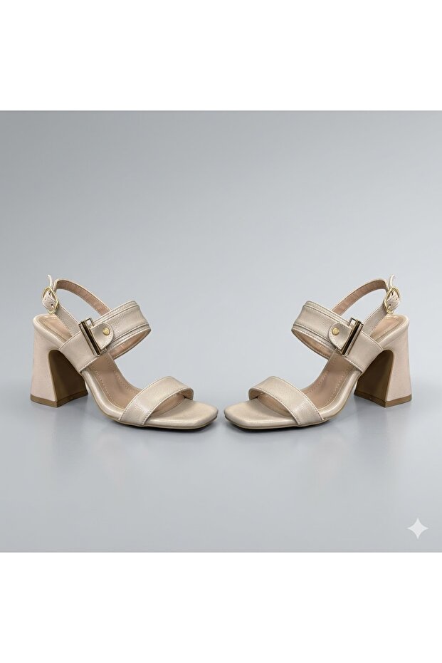 (İnna) Women's Heeled Sandals Beige