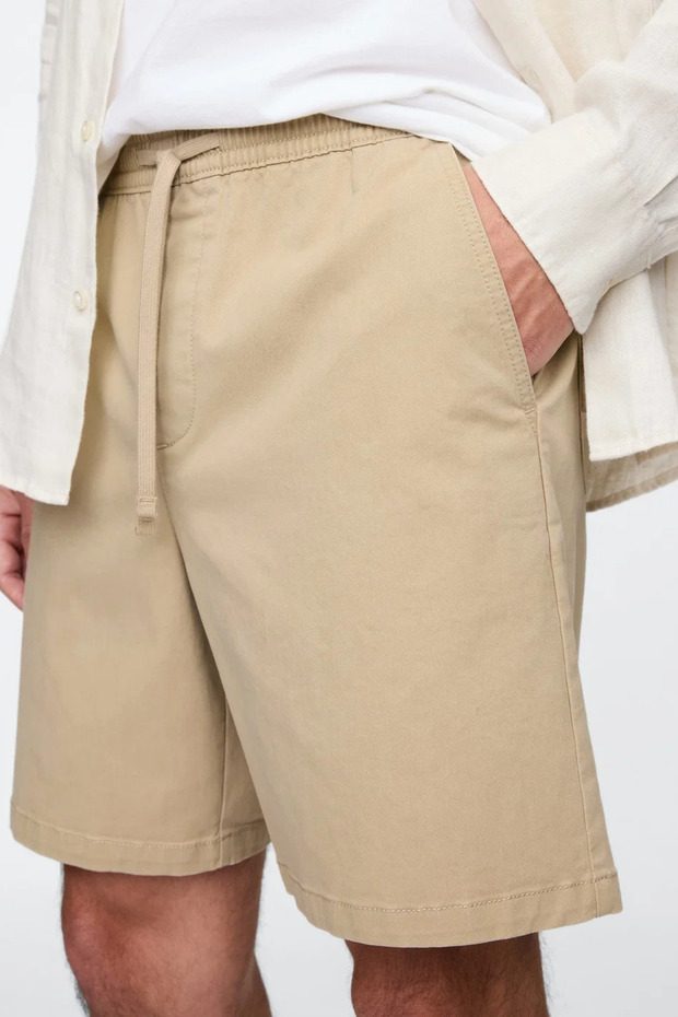 Erkek 7" Essential Pull-On Khaki Bej Şort - 3