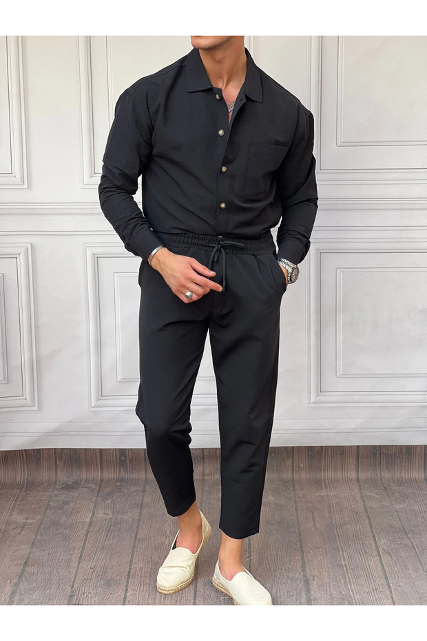 Comfortable Fit Cotton Linen Shirt with Pocket Detail