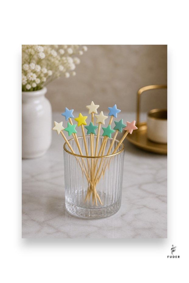 Colorful Star Toothpick Set – Decorative Party, Birthday, and Presentation Toothpicks (50 Pcs)