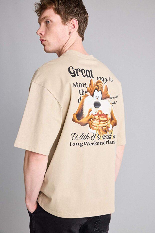 100% Cotton Looney Tunes Boxy Fit Printed Short Sleeve T-Shirt G5530Ax26Sm
