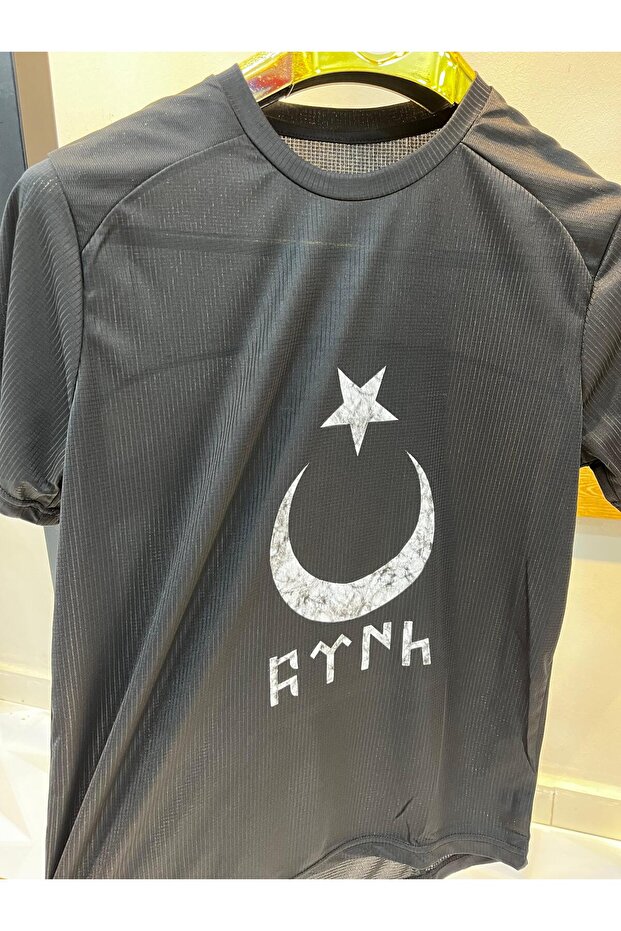 Moon Star Yiwu Printed Black Piecework T-Shirt
